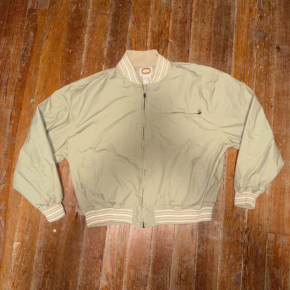 Vintage Banana Republic Khaki Cotton Bomber Jacket